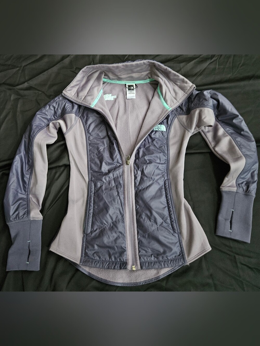 The North Face Women's Hybrid Jacket in Lilac with Lavender Quilted Panels